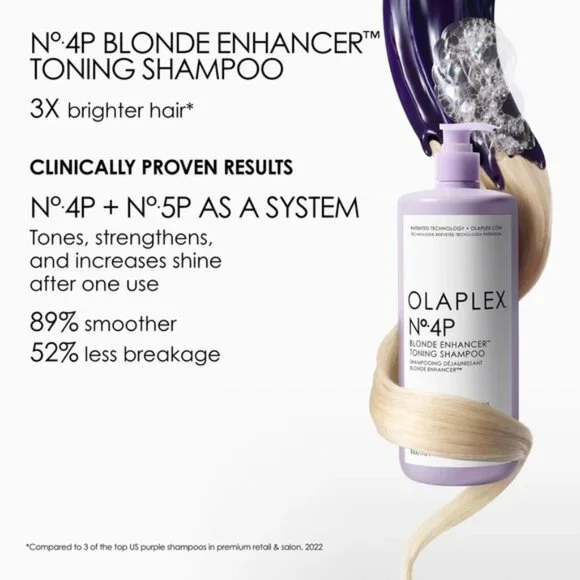 Olaplex No. 4P Blonde Enhancer Toning Shampoo LARGE